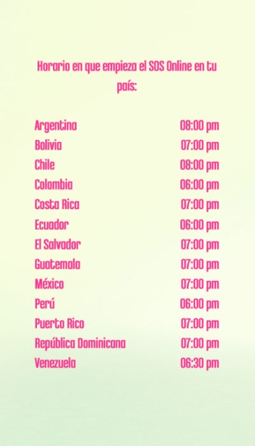 horarios